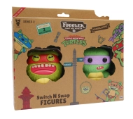 PMI Kids World Fuggler Funny Ugly Monster S2 Swap & Style Figures  - 2 Pack (Raphael & Donatello)