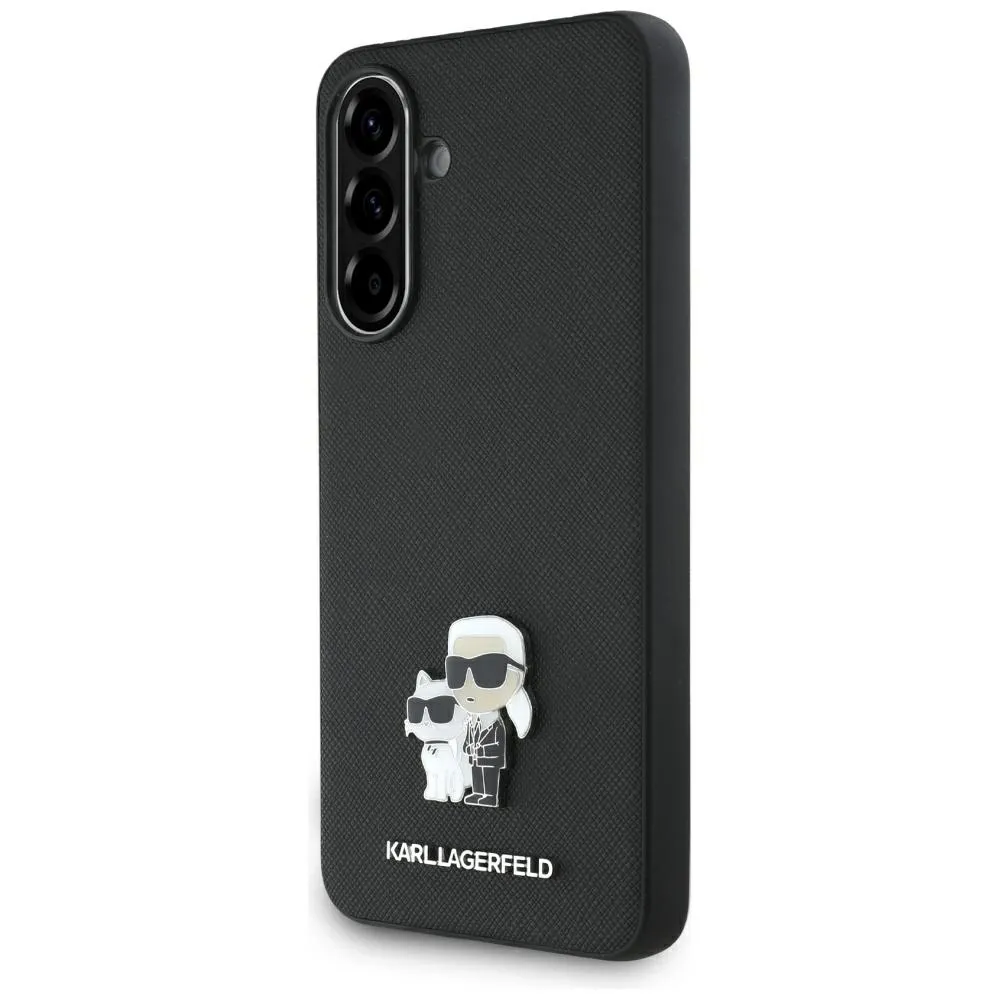 Karl Lagerfeld Saffiano w/ K&C Metal Logo do Samsung Galaxy A36 Czarny