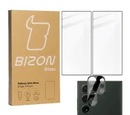 Bizon 2x Szkło + szybka na aparat Edge 2 Pack do Samsung Galaxy S24 Ultra