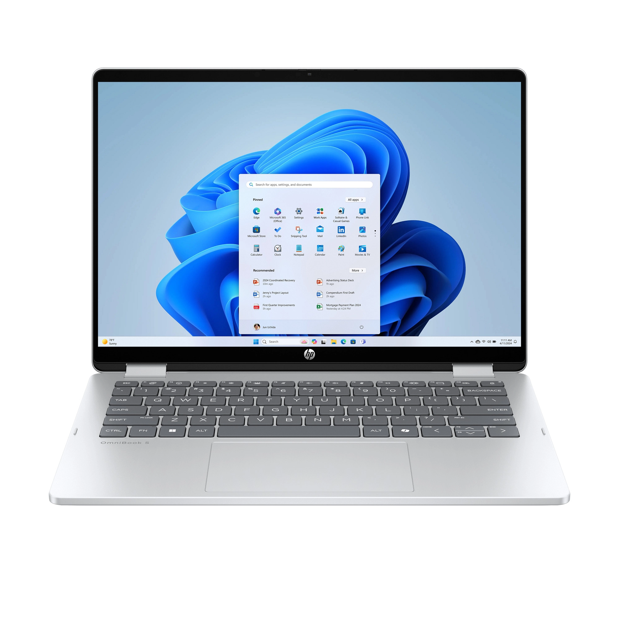 HP OmniBook 5 Flip 14-fp0216nw OLED 14" Core 7 150U 16GB RAM 512GB Dysk SSD Win11 Srebrny Funkcje AI