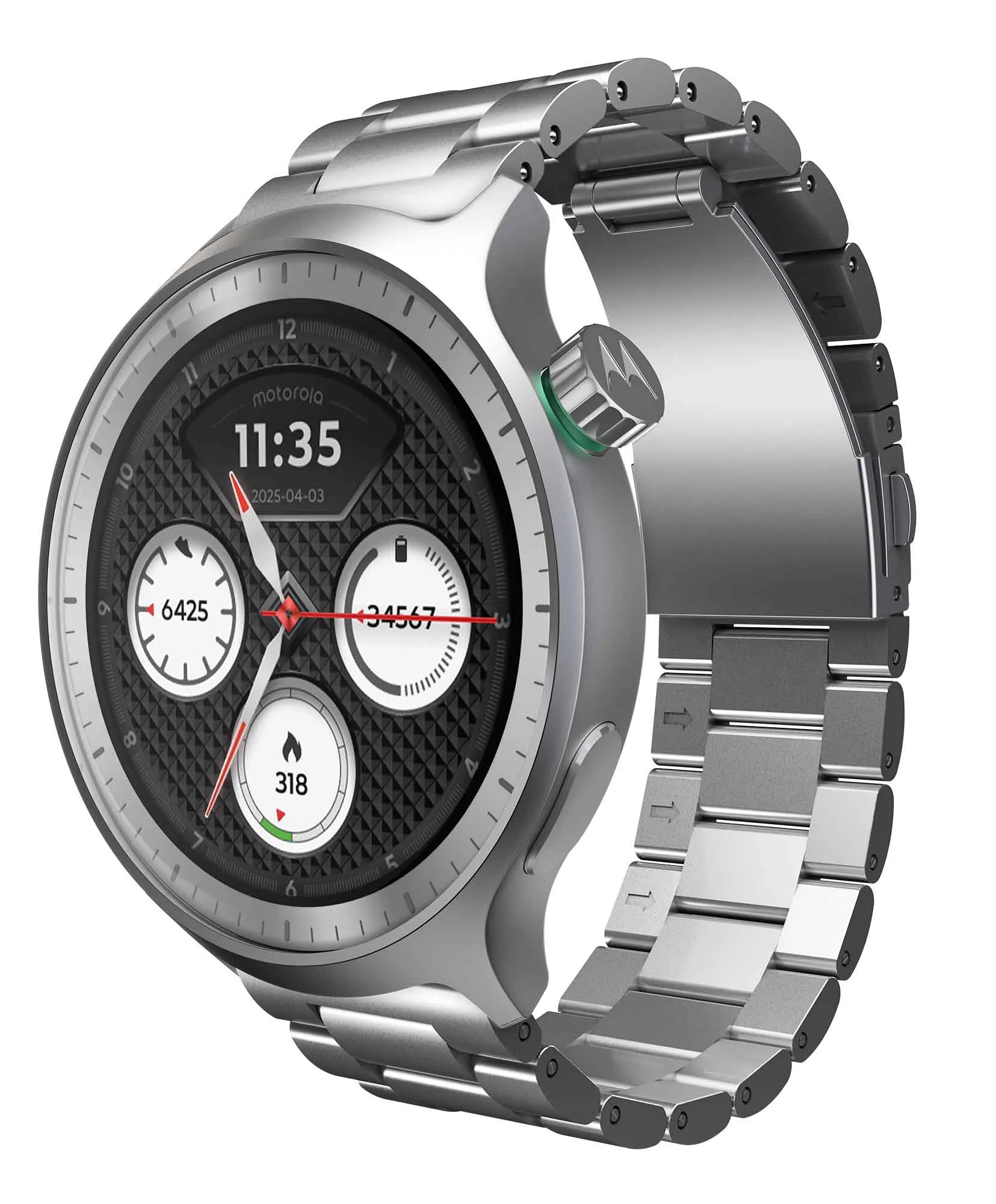 Motorola Moto Watch Funkcje AI 47mm GPS Srebrny