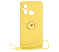 Bizon Silicone Ring Sq do Xiaomi Redmi 12C Żółty