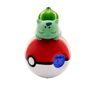 Teknofun Pokémon z figurką Bulbasaura na Pokéballu Lampka nocna z zegarkiem i radiem FM