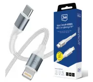 3mk Hyper Cable N-SERIE PD 3.0 9V/3A USB-C do Lightning 0,5m 27W Biały