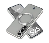 Bizon Case GuardO do Galaxy S25 Srebrny