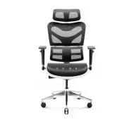 Diablo Chairs V-Commander Normal Size Biurowy do 140kg Tkanina Biało-czarny-Zdjęcie-0