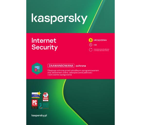 kod ESD Kaspersky Internet Security 3U/1Rok (Kod)