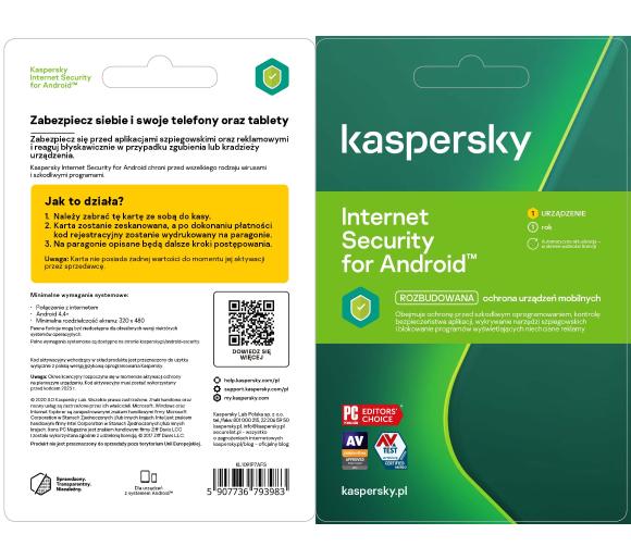 kod ESD Kaspersky Internet Security for Android 1U/1Rok (Kod)