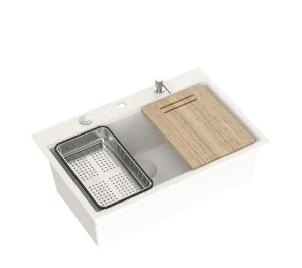 Quadron ZES-RFS011-01131X-WH Benedict Workstation Granitowy Alabaster