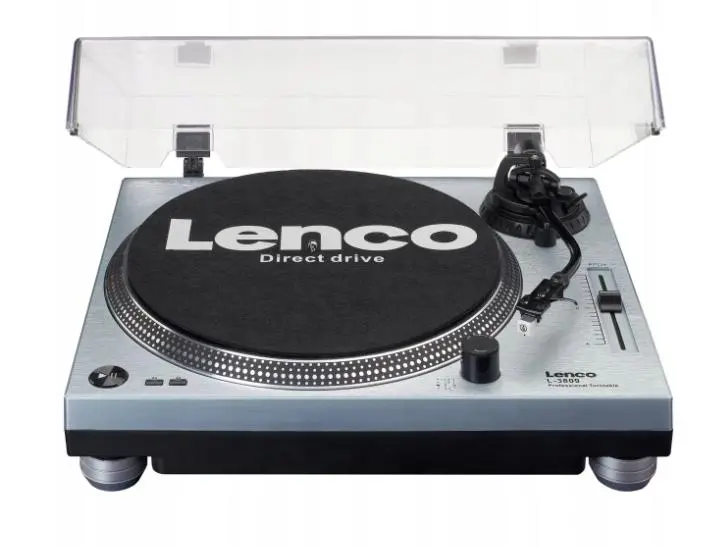 Lenco L-3809ME Manualny Napęd bezpośredni Przedwzmacniacz Srebrny
