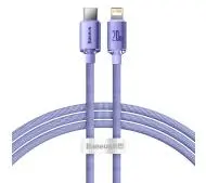 Baseus USB-C do Lightning Crystal 20W PD 1,2m Fioletowy