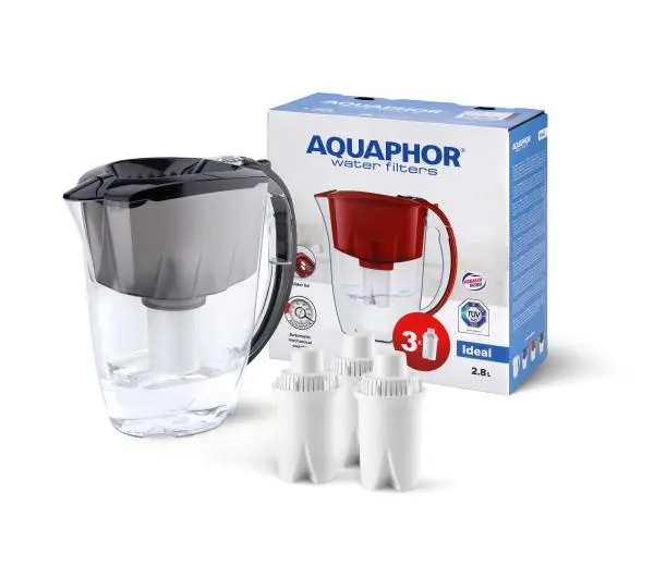 Aquaphor Ideal 2,8l 3 wkłady Czarny