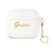 Guess Silicone Charm Heart Collection GUA3LSCHSH do AirPods 3 Biały