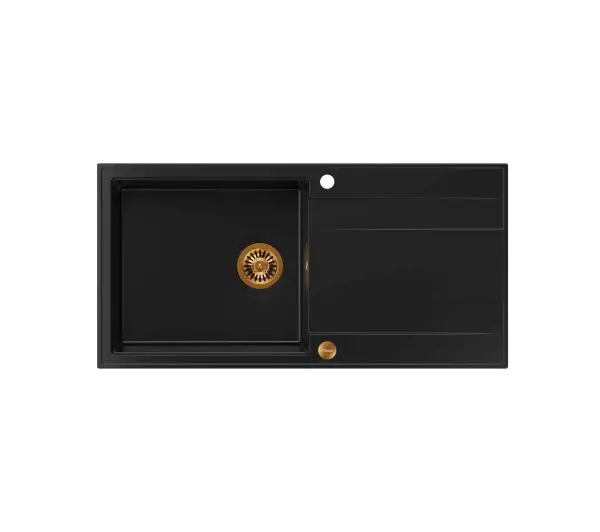 Quadron HCQE10050U7_PVDC1 P2O Evan 146 XL Granitowy Czarny mat/Miedziany