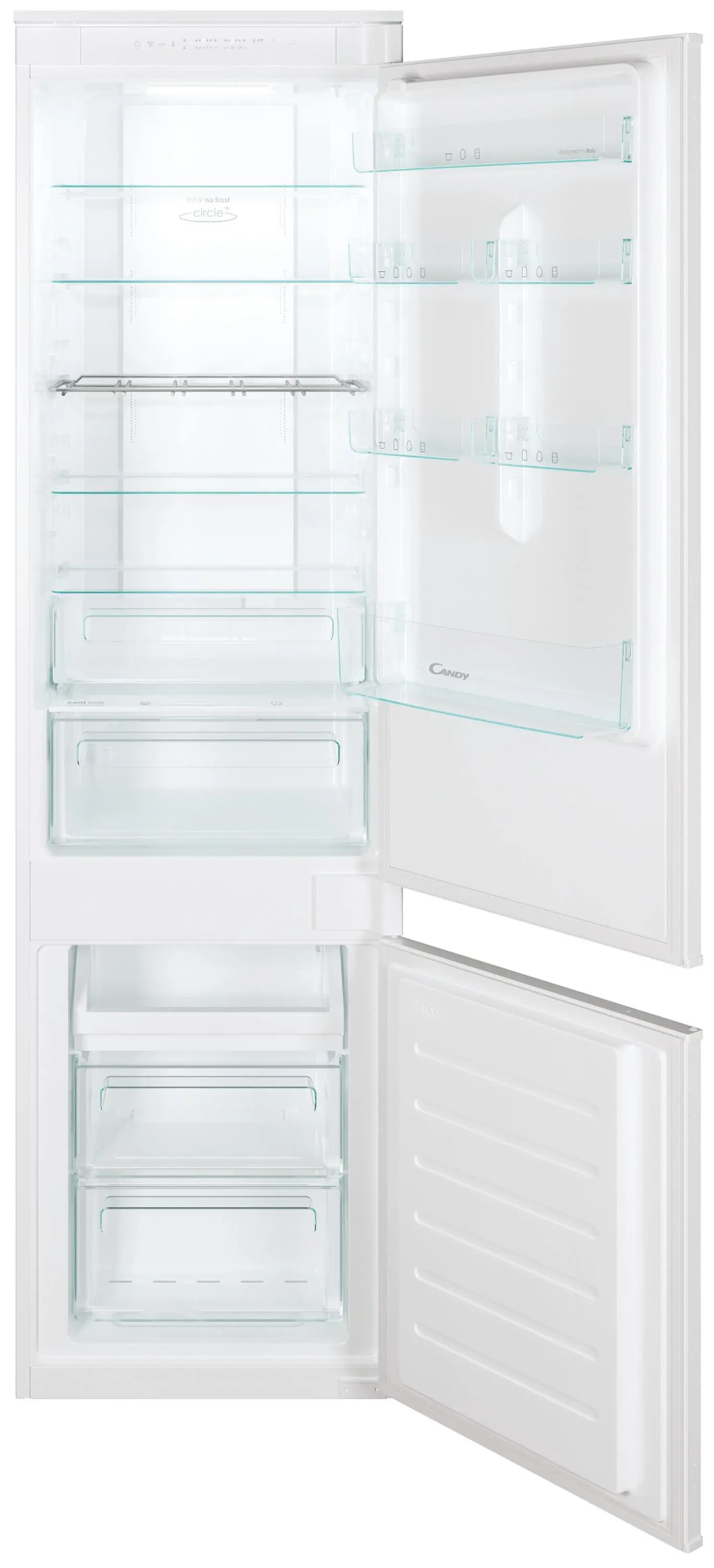 Candy CCUBT5519EW Pełny No Frost 193,5cm Szuflada z kontrolą wilgotności
