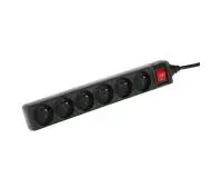 Hama 44223709 Standard 6 gniazd 3m Czarny