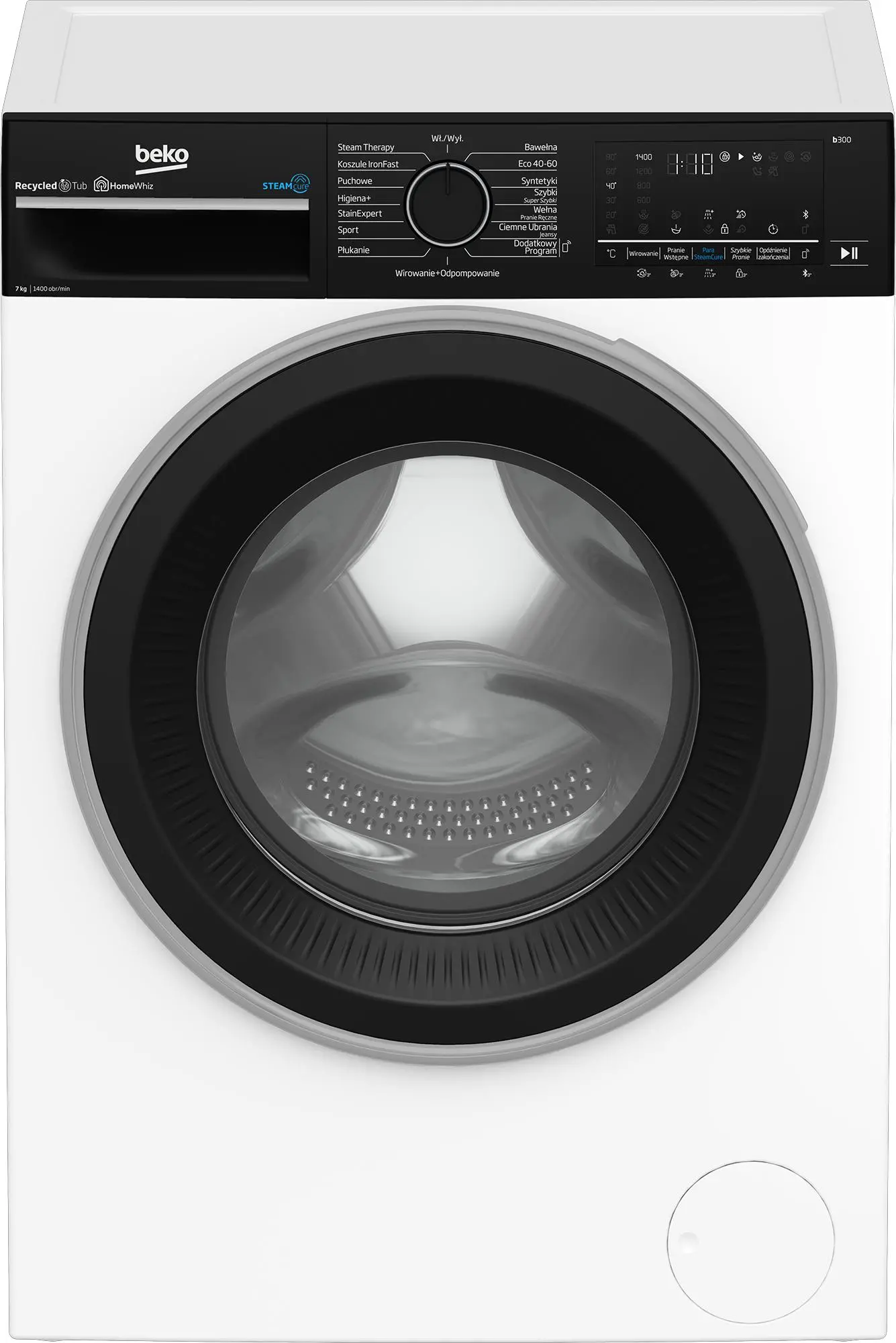 Beko b300 B3WFU57415WBPB SteamCure Slim 7kg 1400obr/min Zdalne sterowanie
