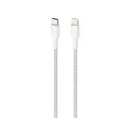 Puro Fabric Ultra Strong USB-C do Lightning MFi 2m Biały