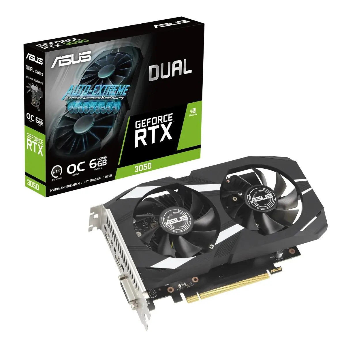 ASUS Dual GeForce RTX 3050 OC Edition 6GB GDDR6 128bit DLSS