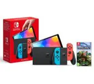 Nintendo Switch OLED Czerwono-niebieski + Minecraft