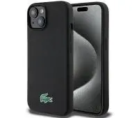 Lacoste LCHMP15SSLOK Hardcase Silicone MagSafe do iPhone 15 Czarny