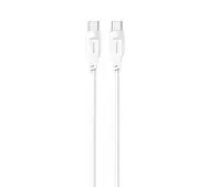 USAMS SJ567USB02 USB-C na USB-C  Fast Charging Lithe Series 100W 1,2m Biały