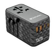 Verbatim GaN III UTA-06 World to World USB-A USB-C QC 100W