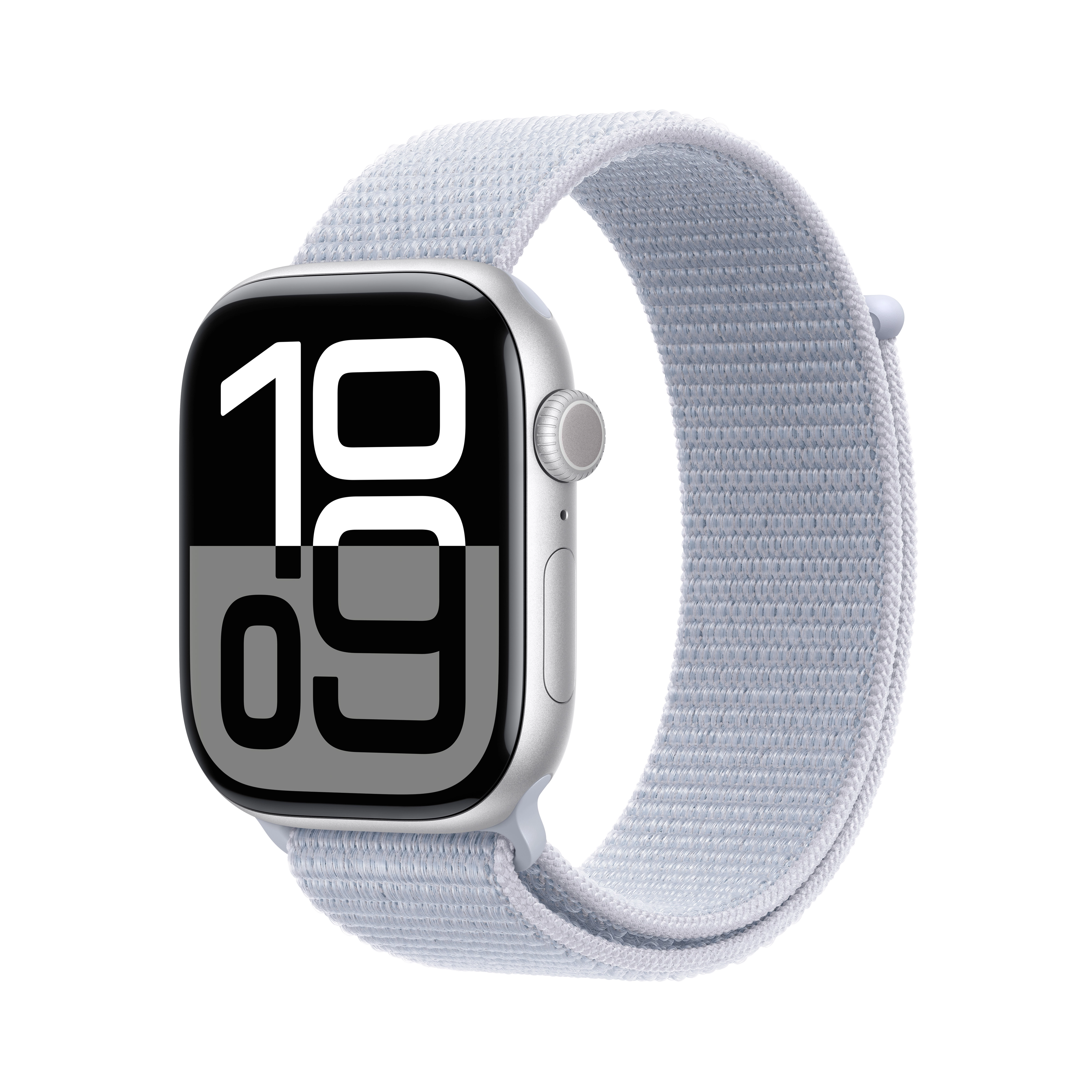 Apple Watch Series 10 GPS AI + Cellular AI koperta 46mm aluminium srebrny opaska sportowa  błękitny obłok
