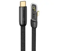 USAMS USB-C do Lightning PD 20W Fast Charging Iceflake Series 1,2m Czarny