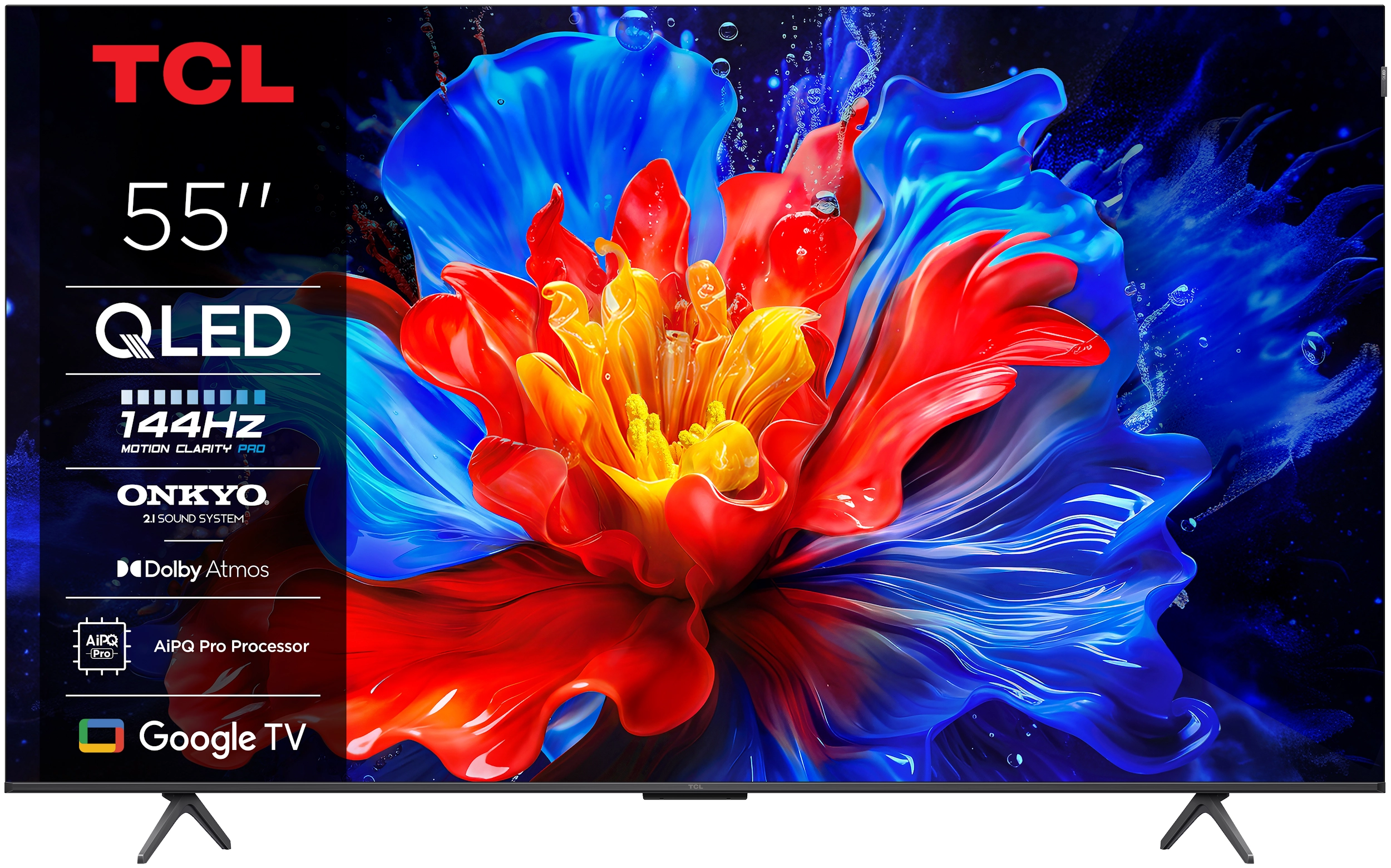 TCL 55P8K 55" QLED 4K 144Hz Google TV Dolby Vision Dolby Atmos HDMI 2.1 DVB-T2