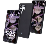 Bizon Silikonowe Soft do Galaxy S25 Ultra Czarny