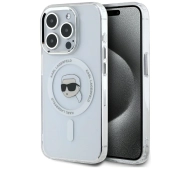 Karl Lagerfeld  IML Metal Karl Head MagSafe do iPhone 15 Pro Max Biały