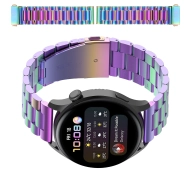 Bizon ze stali nierdzewnej do smartwatcha Aura QuickRelease 20 mm tęczowy