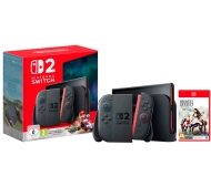 Nintendo Switch 2 Joy-Con Czarny + Mario Kart World + Bravely Default: Flying Fairy HD Remaster