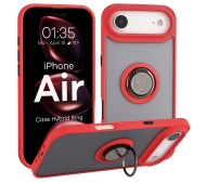 Bizon z uchwytem na palec Hybrid Ring do Apple iPhone Air Przydymione z czerwoną ramką