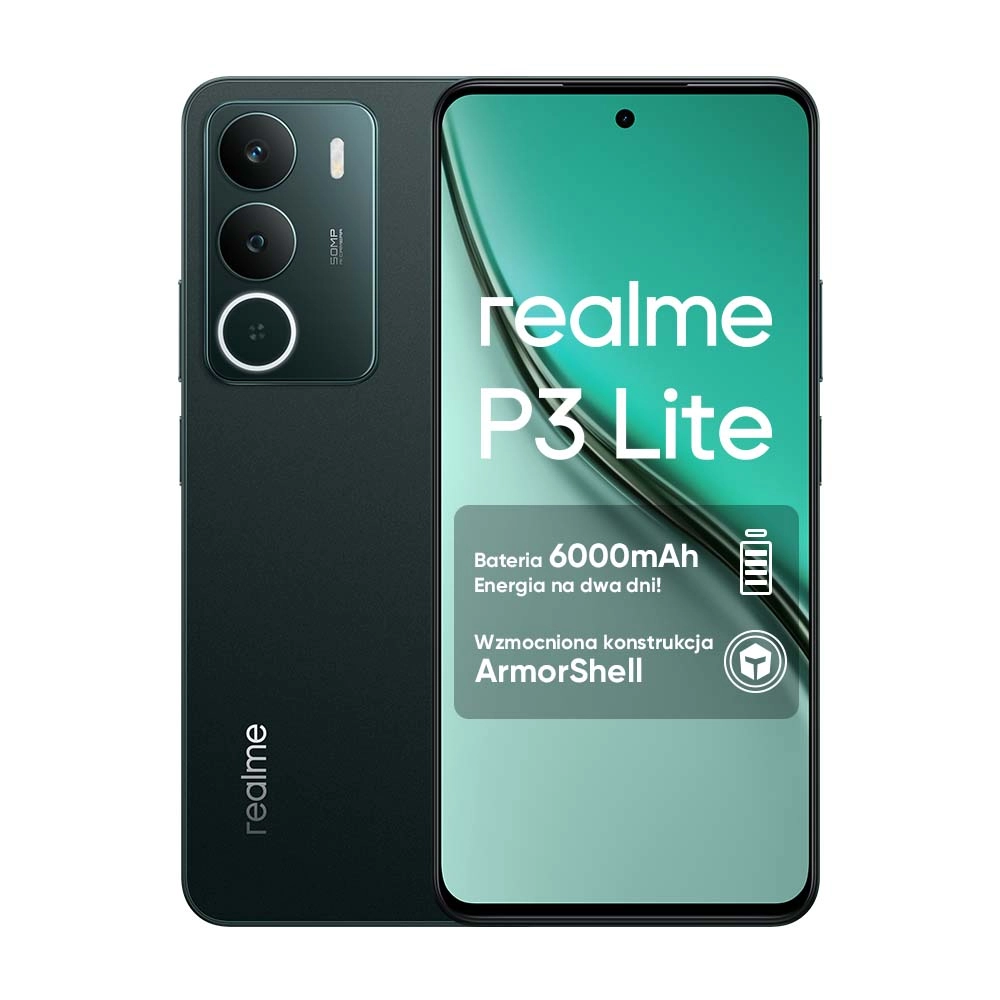 realme P3 Lite 8/256GB Funkcje AI 6,67" 120Hz 50Mpix Zielony