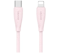 USAMS Green Series 30W USB-C do Lightning 1m Różowy