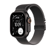 Apple Watch Ultra 3 GPS + Cellular koperta z tytanu Czarna 49mm Bransoleta mediolańska z tytanu Czarna Rozmiar L
