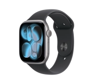 Apple Watch Series 11 GPS + Cellular 46mm z aluminium Gwiezdna szarość Pasek sportowy Czarny M/L