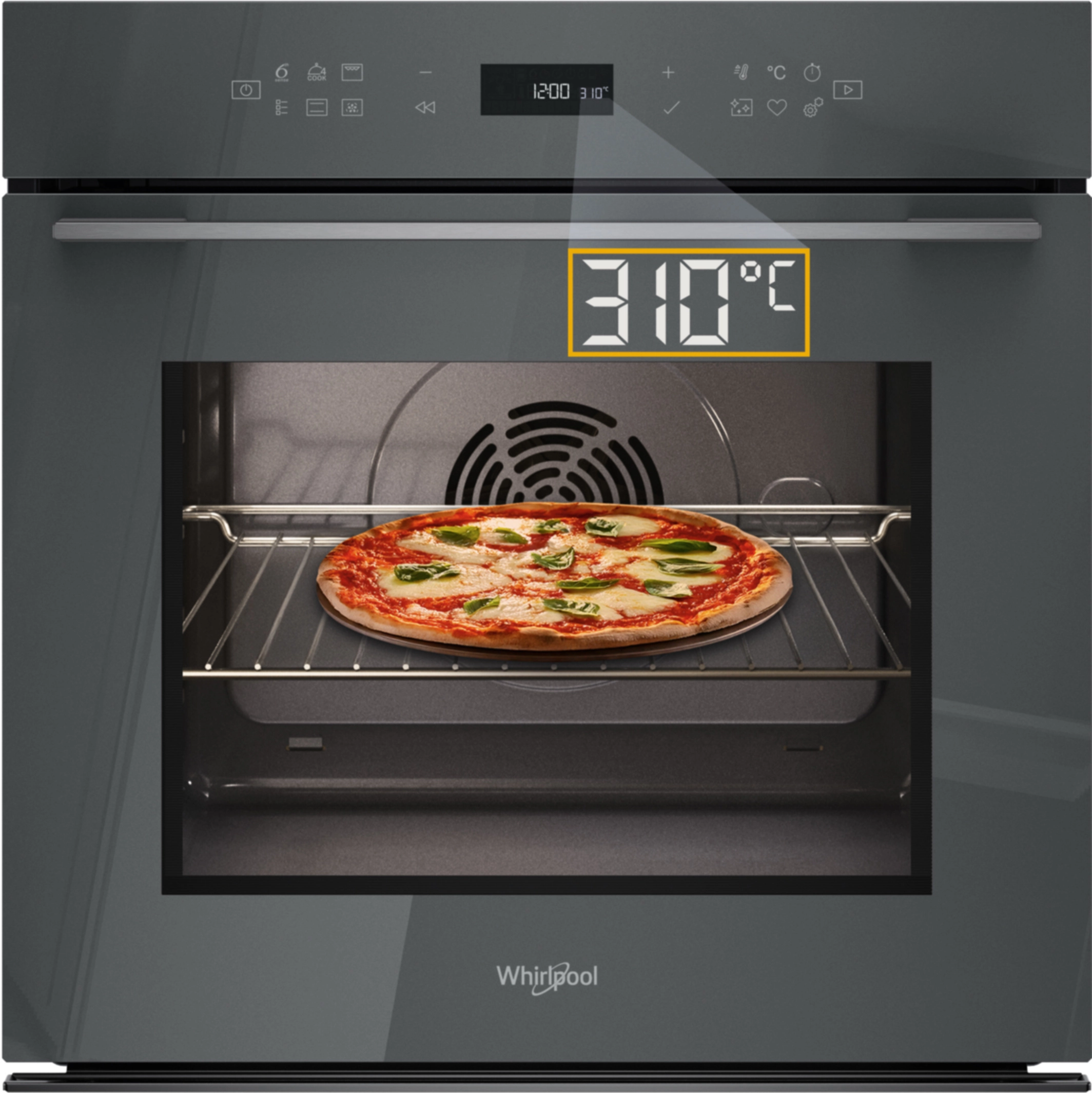 Whirlpool W7 Collection WOI78PT1SSGA Funkcje AI Pizza 310C Termoobieg AirFry Grafitowy