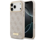 Guess 4G Logo Plate MagSafe do iPhone 17 Pro Max różowy