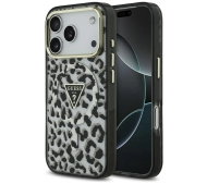 Guess Leopard Glitter MagSafe do iPhone 17 Pro czarny