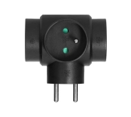 Orno OR-AE-13184/B 3 gniazda Czarny