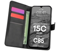 Bizon z klapką Pocket do Xiaomi Redmi 15C 4G / 5G / POCO C85 4G Czarny
