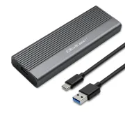 Qoltec 52267 SSD M.2 SATA NGFF USB-C Super speed Szary