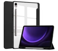 Bizon Case Tab Clear Matt z klapką do Samsung Galaxy Tab S10 Lite / S10 FE / S9 / S9 FE Czarny