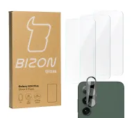 Bizon 3x Szkło hartowane + szybka na aparat Clear 2 Pack do Samsung Galaxy S24 Plus