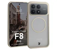 Bizon MatteO do Xiaomi POCO F8 Pro Półprzezroczyste z beżową ramką