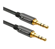 Wozinsky WACMJB-1M 2x jack 3,5 mm AUX 1,5m Czarny