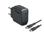 SBS 41308 GaN PD USB-C 45W Czarny + kabel 2m USB-C